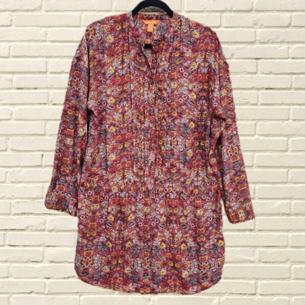 Joe Fresh‎ -1015 vintage floral dress size 10 Large
